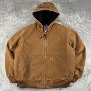 Vintage Carhartt Duck Active Jacket Brown J130 BRN Large
